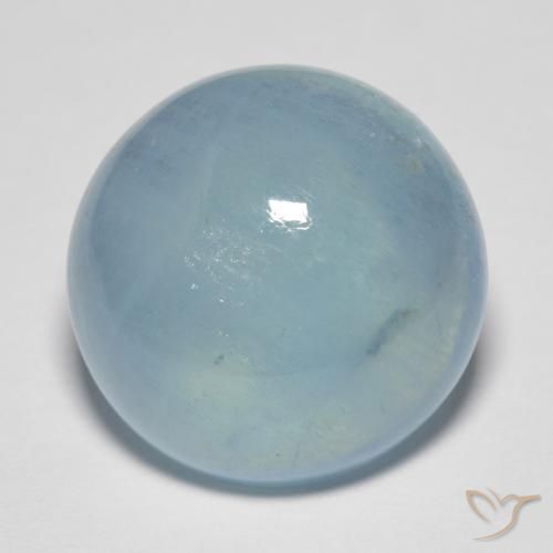 17.01ct طبيعي شرشيرى فاتح زبرجد أو أكوامارين, دائري, شفاف