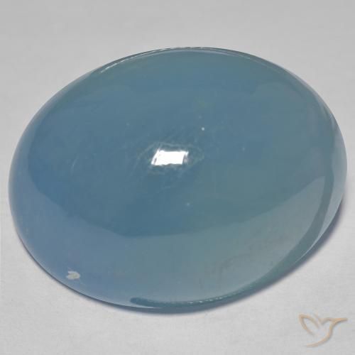 63.50ct طبيعي شرشيرى فاتح زبرجد أو أكوامارين, بيضوي, نصف شفاف