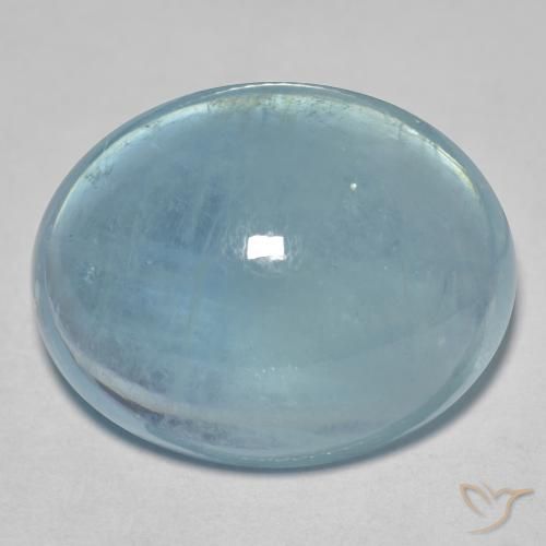 31.95ct طبيعي أخضر أزرق فاتح زبرجد أو أكوامارين, بيضوي, شفاف