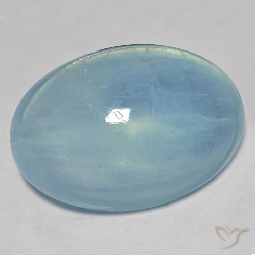 26.47ct طبيعي شرشيرى فاتح زبرجد أو أكوامارين, بيضوي, شفاف