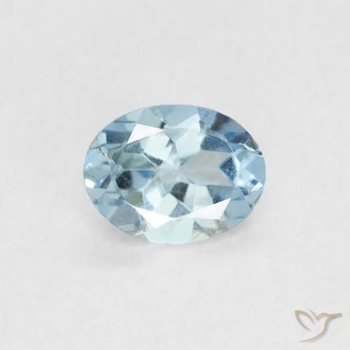 0.29ct طبيعي أزرق فاتح زبرجد أو أكوامارين, بيضوي, VVS-VS