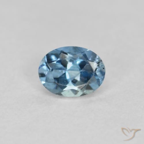 0.17ct طبيعي أزرق زبرجد أو أكوامارين, بيضوي, قليلا جدا
