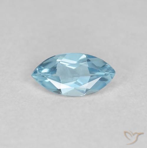 0.20ct طبيعي أزرق سماوى زبرجد أو أكوامارين, ماركيز, VVS-VS