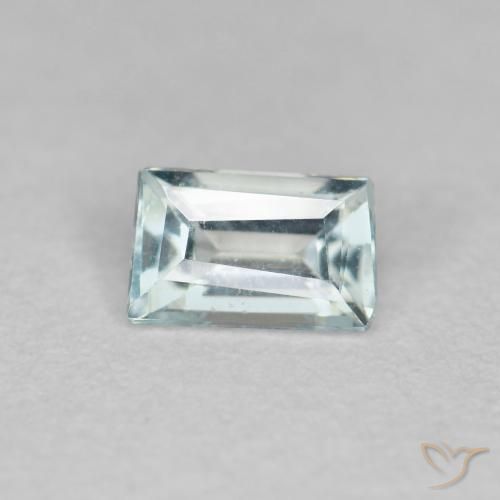 0.33ct طبيعي أزرق مائى فاتح زبرجد أو أكوامارين, باجيت, VVS-VS