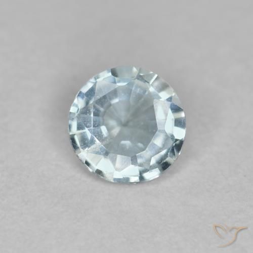 0.35ct طبيعي أزرق فاتح زبرجد أو أكوامارين, دائري, قليلا جدا