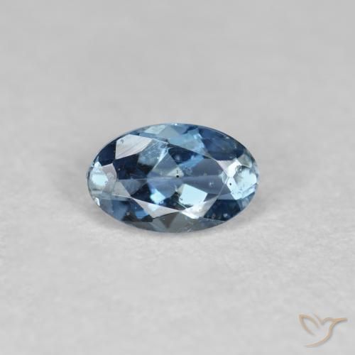0.25ct طبيعي ازرق غامق زبرجد أو أكوامارين, بيضوي, قليلا جدا