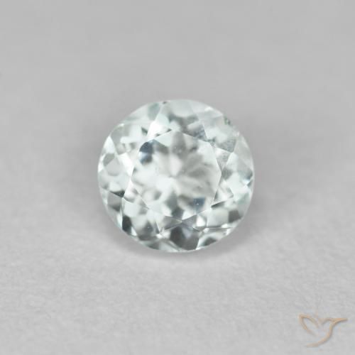 0.42ct طبيعي أزرق مائى فاتح زبرجد أو أكوامارين, دائري, VVS-VS