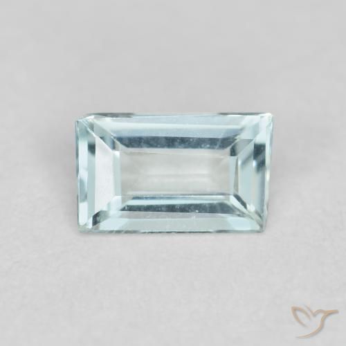 0.25ct طبيعي أزرق فاتح زبرجد أو أكوامارين, باجيت, VVS