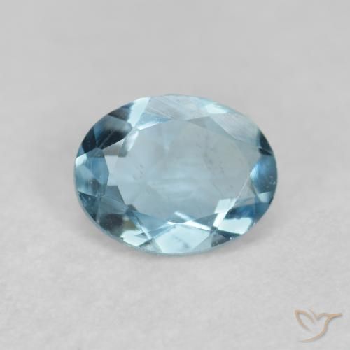 0.29ct طبيعي أزرق مائى غامق زبرجد أو أكوامارين, بيضوي, VVS-VS