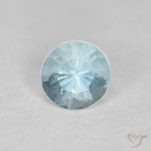 0.31ct طبيعي أزرق فاتح زبرجد أو أكوامارين, دائري, VS-SI