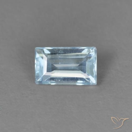 0.26ct طبيعي أزرق سماوى فاتح زبرجد أو أكوامارين, باجيت, قليلا جدا