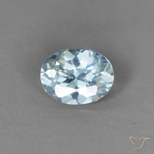 0.23ct طبيعي أزرق فاتح زبرجد أو أكوامارين, بيضوي, قليلا جدا