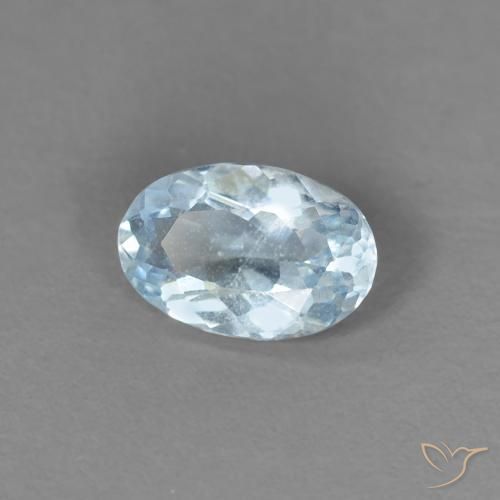 0.30ct طبيعي أزرق فاتح زبرجد أو أكوامارين, بيضوي, قليلا جدا