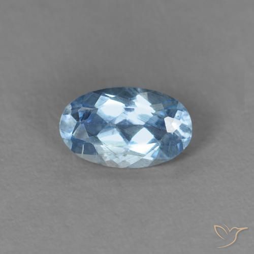 0.24ct طبيعي أزرق سماوى زبرجد أو أكوامارين, بيضوي, قليلا جدا