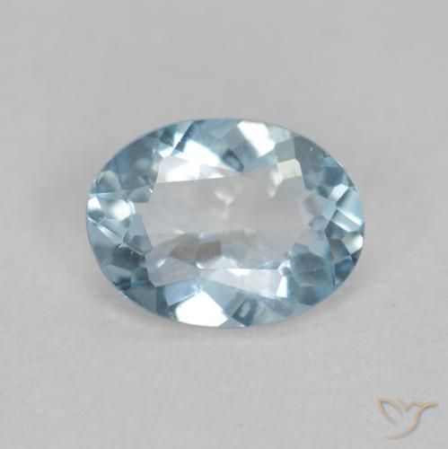 0.27ct طبيعي أزرق فاتح زبرجد أو أكوامارين, بيضوي, قليلا جدا