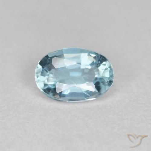 0.33ct طبيعي أزرق سماوى زبرجد أو أكوامارين, بيضوي, قليلا جدا