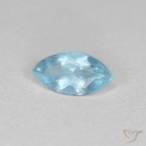 0.33ct طبيعي أزرق فاتح زبرجد أو أكوامارين, ماركيز, قليلا جدا