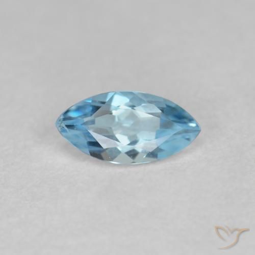 0.24ct طبيعي أزرق سماوى زبرجد أو أكوامارين, ماركيز, قليلا جدا