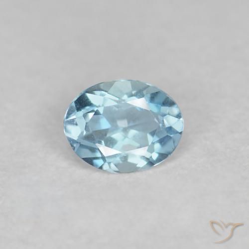 0.14ct طبيعي الأزرق السويسري زبرجد أو أكوامارين, بيضوي, قليلا جدا