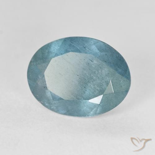 5.00ct طبيعي Light Bluish Turquoise زبرجد أو أكوامارين, بيضوي, VS-SI