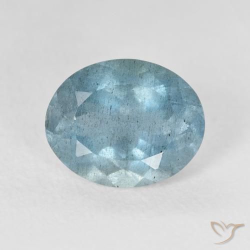 2.51ct طبيعي Light Bluish Turquoise زبرجد أو أكوامارين, بيضوي, VS-SI