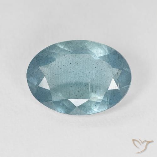 3.43ct طبيعي أخضر مزرق زبرجد أو أكوامارين, بيضوي, VS-SI
