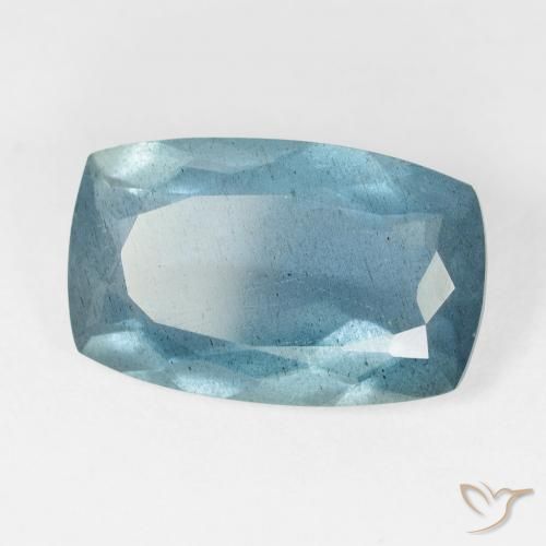 زبرجد أو أكوامارين Light Bluish Turquoise طبيعي، وسادة، 8.71 قيراط، VS-SI