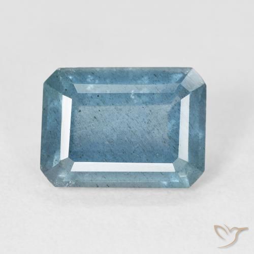 4.38ct طبيعي أخضر مزرق زبرجد أو أكوامارين, قص الزمرد, VS-SI