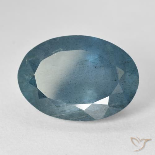 14.32ct أزرق أكوامارين, بيضاوي, نصف شفاف