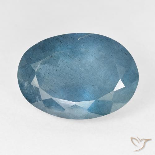 12.39ct طبيعي أزرق-مائى فضى كثيف زبرجد أو أكوامارين, بيضوي, VS-SI