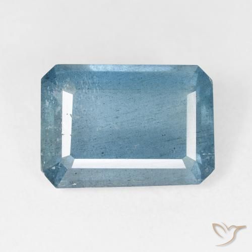 6.20ct طبيعي أزرق متوسط زبرجد أو أكوامارين, قص الزمرد, VS-SI