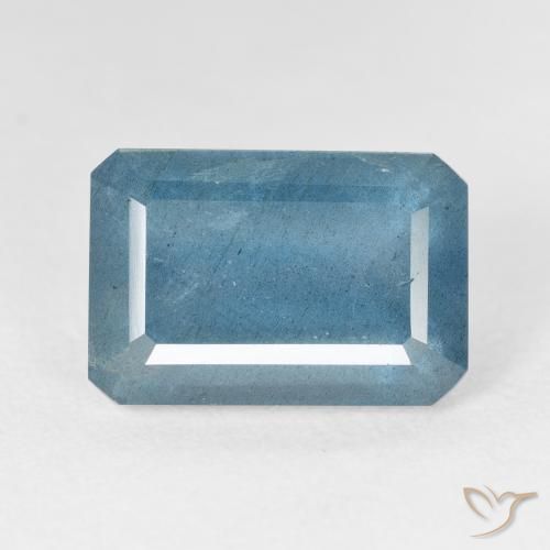 9.93ct طبيعي أزرق-مائى فضى كثيف زبرجد أو أكوامارين, قص الزمرد, VS-SI
