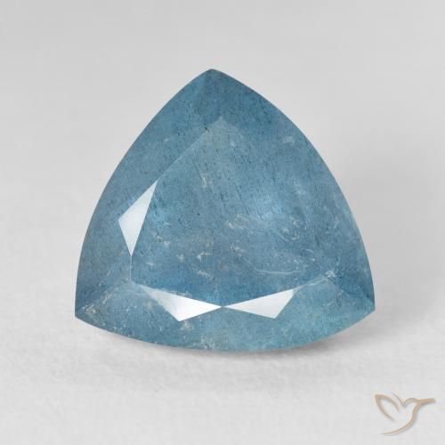 6.80ct طبيعي أزرق مخضر فاتح زبرجد أو أكوامارين, مثلثى, VS-SI