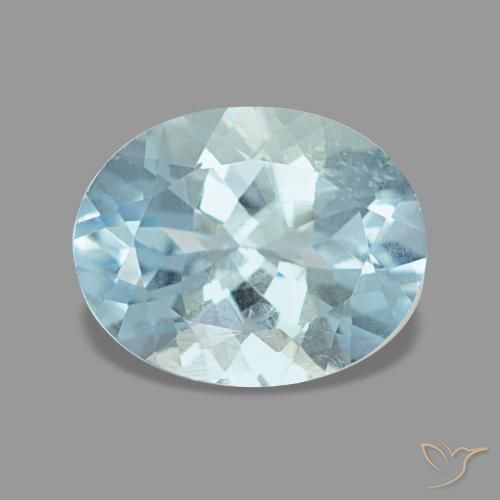 1.85ct أزرق أكوامارين, بيضاوي, قليلا جدا
