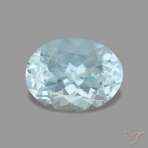 1.21ct أزرق أكوامارين, بيضاوي, قليلا جدا