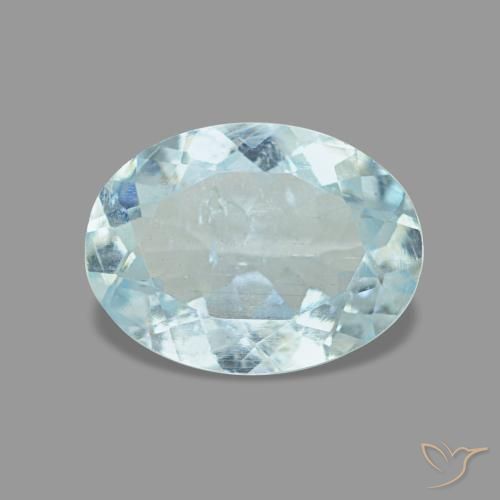 0.97ct أزرق أكوامارين, بيضاوي, قليلا جدا