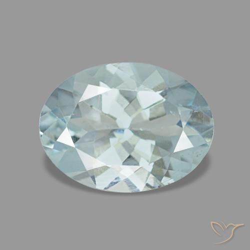 1.08ct أزرق أكوامارين, بيضاوي, قليلا جدا