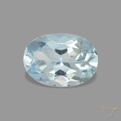 0.69ct أزرق أكوامارين, بيضاوي, VVS