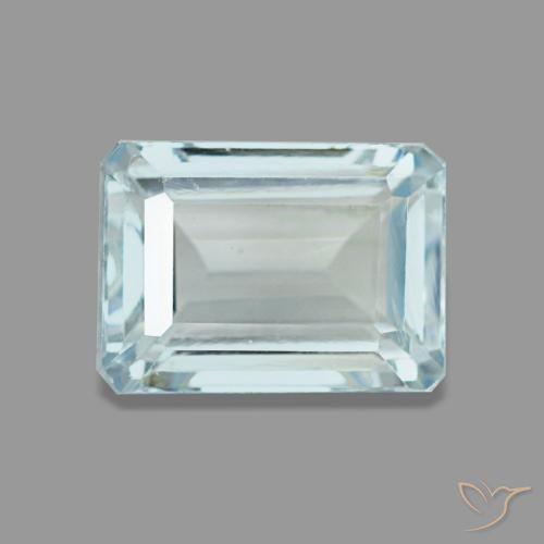 1.65ct أزرق أكوامارين, قص الزمرد, قليلا جدا