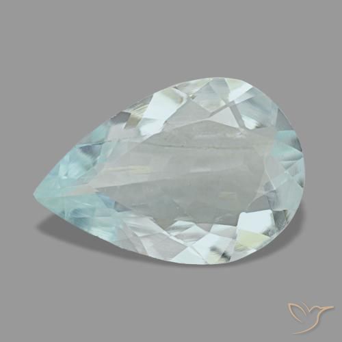 1.74ct أزرق أكوامارين, شكل الكمثرى, قليلا جدا