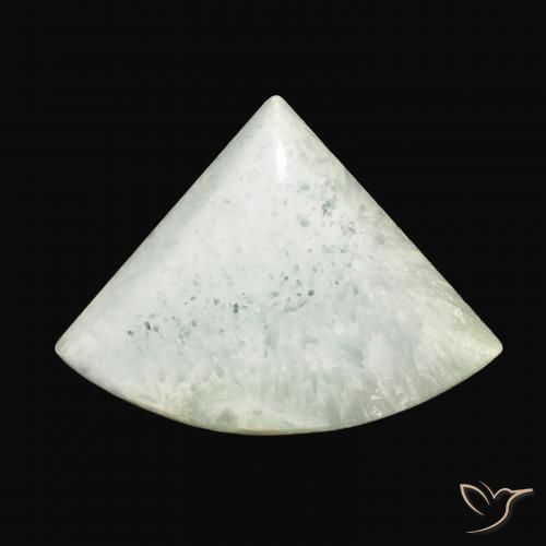 42.33ct طبيعي أبيض رمادى فاتح أراجونيت, مثلثى, غير شفاف