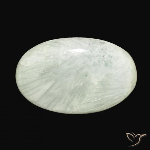 54.71ct طبيعي اخضر فاتح أراجونيت, بيضوي, غير شفاف