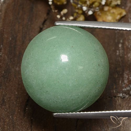 23.26ct طبيعي أخضر طحلبى باهت افينتورين, دائري, غير شفاف, Photo A