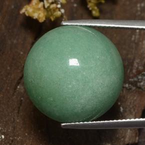 افينتورين أخضر متوسط طبيعي، قصة دائرى، 24.18 قيراط، غير شفاف