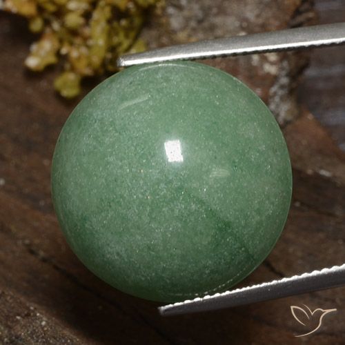 24.31ct طبيعي أخضر متوسط افينتورين, دائري, غير شفاف, Photo A