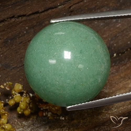 24.56ct طبيعي أخضر متوسط افينتورين, دائري, غير شفاف, Photo A