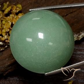 افينتورين أخضر طحلبى باهت طبيعي، قصة دائرى، 80.17 قيراط، غير شفاف