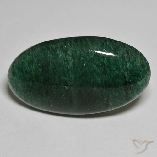24.63ct طبيعي أخضر افينتورين, بيضوي, نصف شفاف