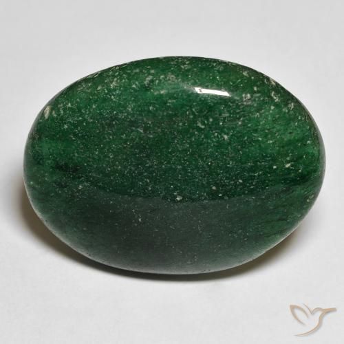 22.76ct طبيعي أخضر متوسط افينتورين, بيضوي, نصف شفاف, Photo A