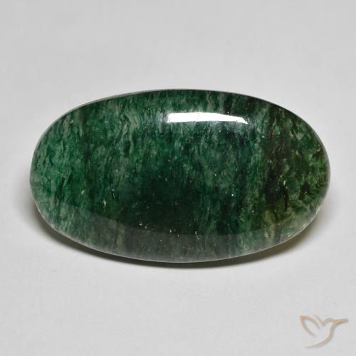 20.09ct طبيعي أخضر الغابة رائع افينتورين, بيضوي, نصف شفاف